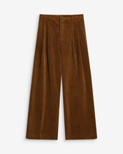 Load image into Gallery viewer, Grace &amp; Mila Abriel wide leg corduroy trouser Coffee
