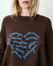 Load image into Gallery viewer, Grace &amp; Mila Aubin embroidered jumper Chocolate
