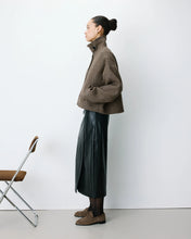 Load image into Gallery viewer, Grace &amp; Mila Arthur hondstooth tweed jacket Coffee

