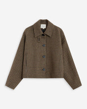Load image into Gallery viewer, Grace &amp; Mila Arthur hondstooth tweed jacket Coffee
