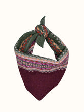 Load image into Gallery viewer, Eribe Fairisle merino neckerchief Tyrian Thistle
