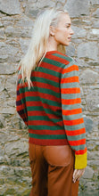 Load image into Gallery viewer, Eribe Stobo merino wool stripe reversible sweater Harissa
