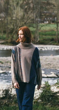 Load image into Gallery viewer, Eribe Montrose merino wool cowl neck loose sweater Oban Sky
