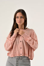 Load image into Gallery viewer, Orfeo Maelie speckled boxy knit cardigan Rose - CW CW 

