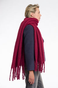 Rino & Pelle Gella fringed end scarf Sugar Plum
