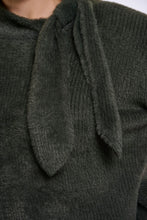 Load image into Gallery viewer, Rino &amp; Pelle Griselda plush bowtie knit pullover Hunter Green
