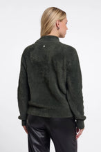 Load image into Gallery viewer, Rino &amp; Pelle Griselda plush bowtie knit pullover Hunter Green
