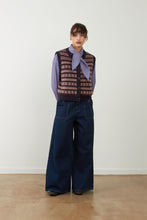 Load image into Gallery viewer, Orfeo Aliena patterned knit waistcoat Navy
