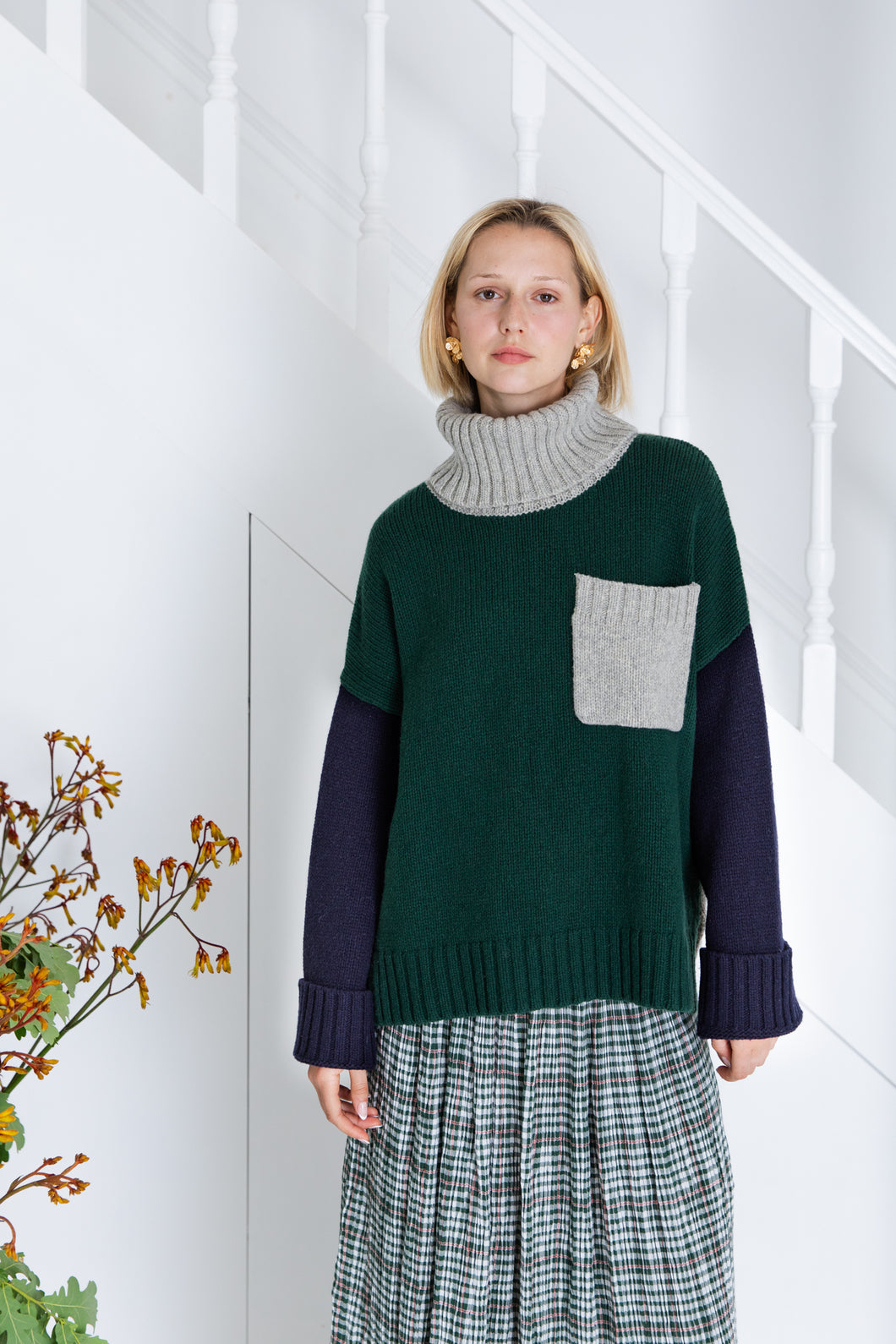 Bonté Harvey colour block jumper Fir