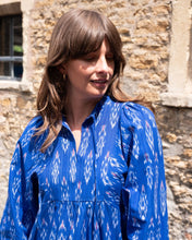 Load image into Gallery viewer, Bibico Kasbah woven dress Blue Ikat
