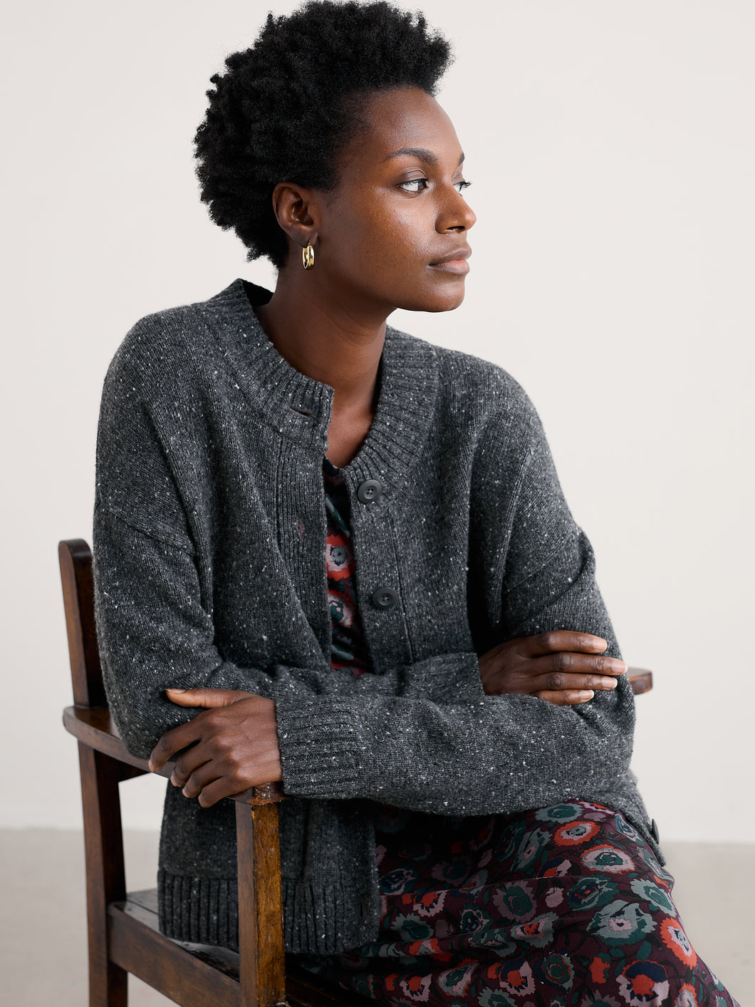 Seasalt harbour sands cardigan Coal