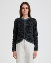 Load image into Gallery viewer, Yerse Leo animal jacquard cardigan Grey Leopard
