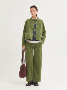 Nice Things Corduroy trousers winter Green