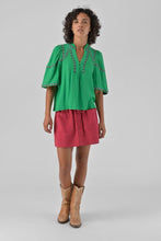 Load image into Gallery viewer, Orfeo Cora embroidery detail blouse Vert - CW CW 
