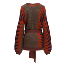Load image into Gallery viewer, One Collective Como jacquard belted cardigan Spice
