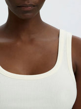Load image into Gallery viewer, Selected Wanna U neck ribbed tank top Snow White - CW CW 
