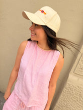 Load image into Gallery viewer, Dr. Bloom Ana linen neon trim top Soft Pink
