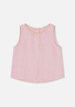 Load image into Gallery viewer, Dr. Bloom Ana linen neon trim top Soft Pink
