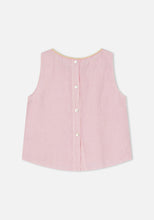 Load image into Gallery viewer, Dr. Bloom Ana linen neon trim top Soft Pink
