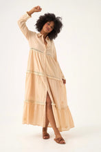 Load image into Gallery viewer, Chico Soleil Seleena-3 bohemian maxi dress Light Coffee - CW CW 
