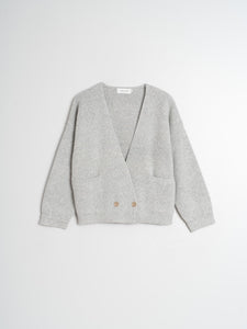 Indi & Cold Cross front knit jacket Grey