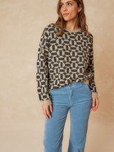 Load image into Gallery viewer, Indi &amp; Cold Geometric jacquard knit Black Camel
