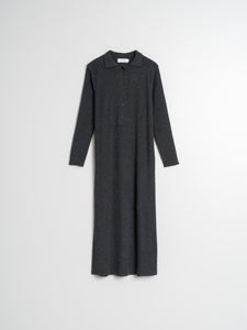 Indi & Cold Rice stitch long knit dress Charcoal