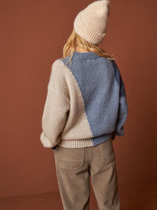 Indi & Cold Intarsia gradient knit Blues