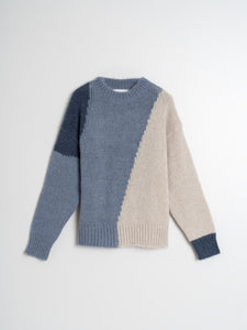 Indi & Cold Intarsia gradient knit Blues