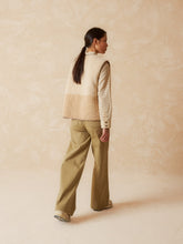 Load image into Gallery viewer, Indi &amp;Cold Reversible patchwork faux sheepskin gilet Natural
