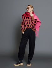 Load image into Gallery viewer, Skatïe Geometric jacquard sweater Neon Pink
