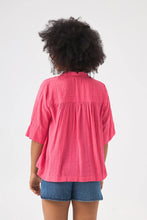 Load image into Gallery viewer, Chico Soleil Rusty textured pintuck shirt Rose Fuschia - CW CW 
