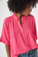 Load image into Gallery viewer, Chico Soleil Rusty textured pintuck shirt Rose Fuschia - CW CW 
