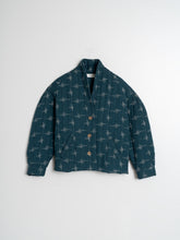 Load image into Gallery viewer, Indi &amp; Cold Quilted jacuard kimono jacket Petrol
