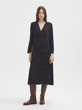 Load image into Gallery viewer, Nice things Scaled dot long dress Navy
