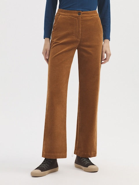 Nice Things Bubble cord classic trouser Tan