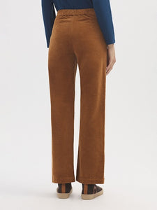 Nice Things Bubble cord classic trouser Tan