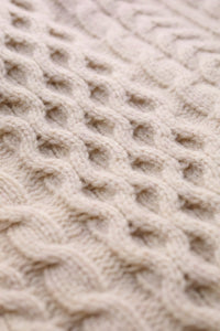 Seasalt Pine forest merino wool cable jumper Aran