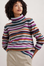 Load image into Gallery viewer, Seasalt Braque stripe wool jumper Interplay Wild Orchid
