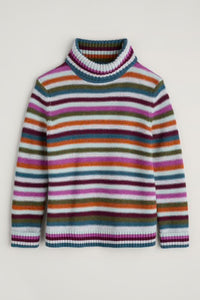 Seasalt Braque stripe wool jumper Interplay Wild Orchid