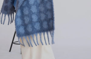 Ichi Hearty scarf Blue Mirage