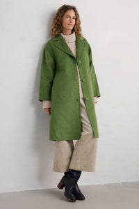 Seasalt Pensilva wool blend coat Cut Grass