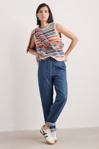 Seasalt Percella cove vest knit Abstraction Multi