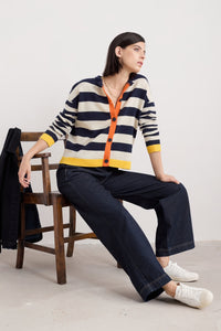 Seasalt Pinwell cardigan Bright Shape Maritime Mix