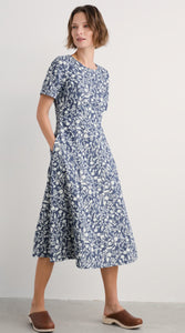 Seasalt Fox Path dress Shadow Blossom Indigo