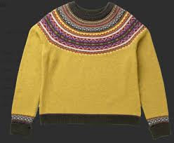 Eribe Alpine merino wool short sweater Findhorn