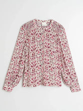 Load image into Gallery viewer, Indi &amp; Cold Paisley smock detail georgette blouse Frambuesa
