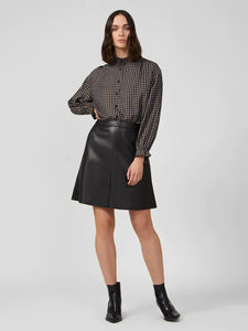 Great plains Ania faux leather skirt Black