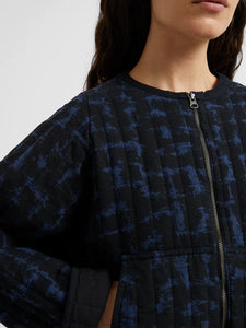 Great Plains Quilted printed bomber jacket Indigo Multi