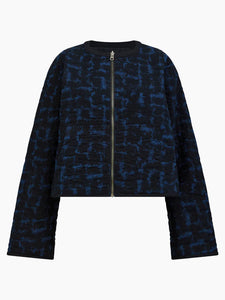 Great Plains Quilted printed bomber jacket Indigo Multi